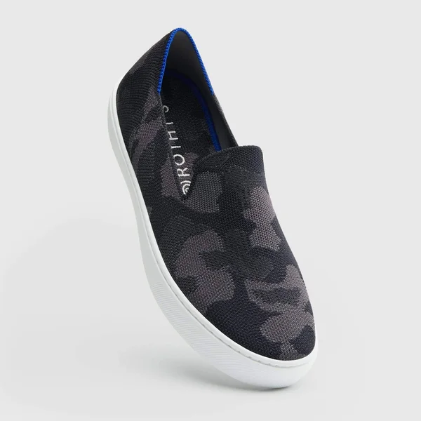 Rothy&s Grey Slip-On Sneakers, Grey Camo, Size 10.5