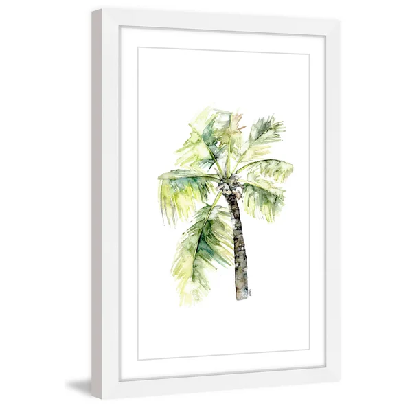 Marmont Hill Palm Tree 2 inch by Rachel Byler Framed Painting Print - Size: 18 inch x 12 inch