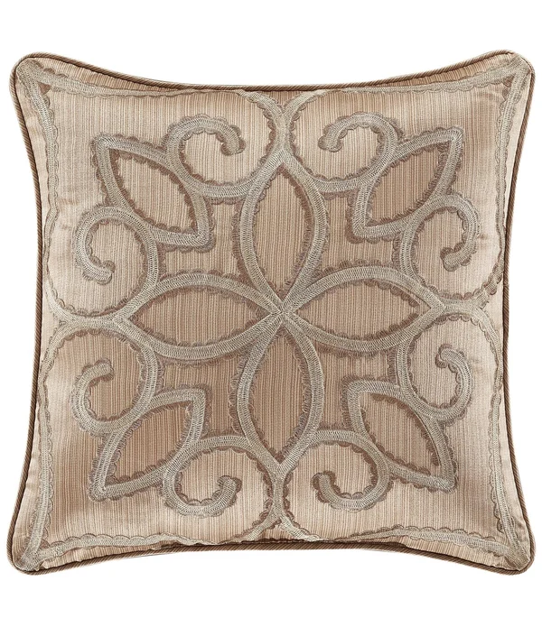 J.Queen New York Decade 18x22 Square Decorative Throw Pillow Gold