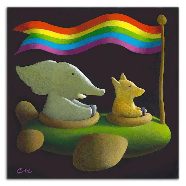 Tangletown Fine Art 30x22 x 30x22 Freedom by Chris Miles Print on Canvas