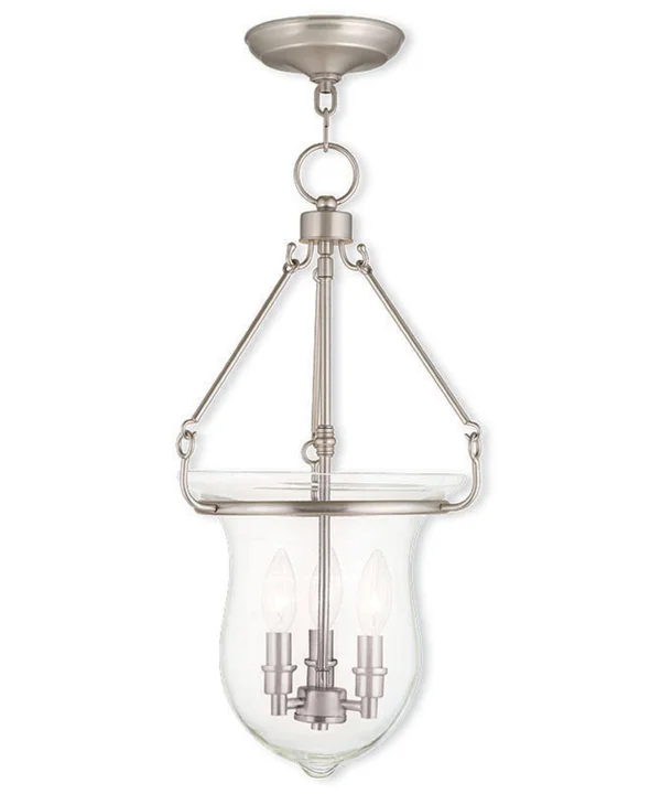 Livex Lighting 50296-91 Canterbury 3-Light Pendant - Brushed Nickel