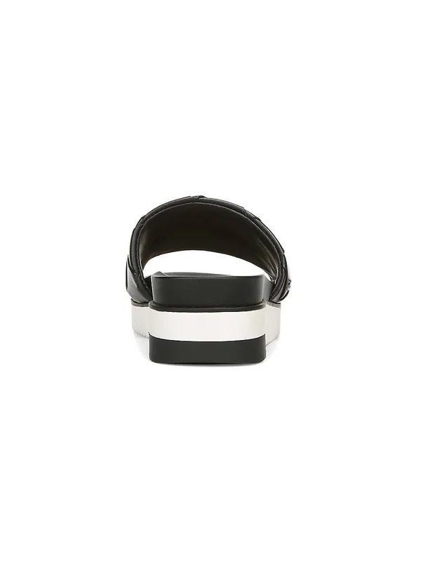 Sam Edelman Women's Adaley Leather Slides - Black - Size 8.5 Sandals