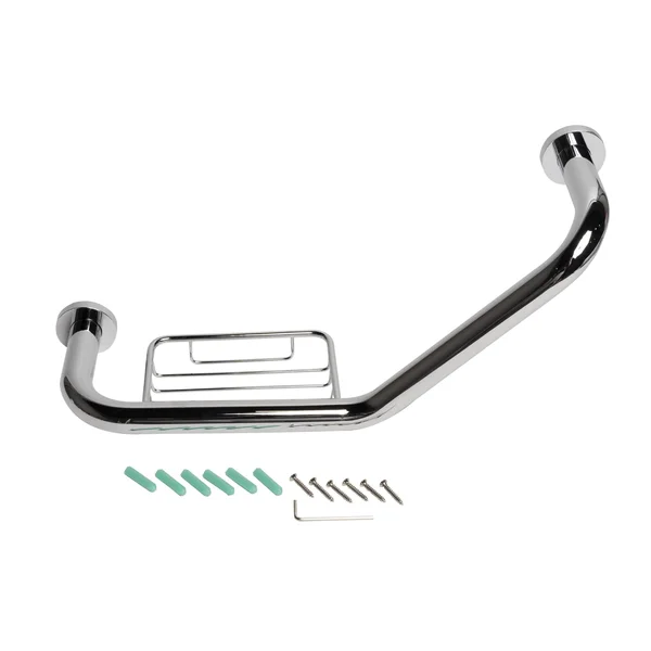 Keeney GB34211BN Reversible Traditional 18x22 Angled Grab Bar - Brushed Nickel, 18x22