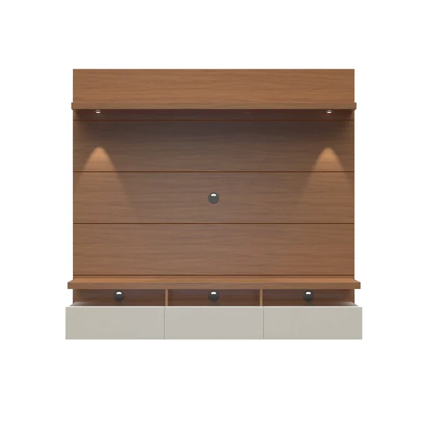 Manhattan Comfort Cabrini 1.8 71x22 Floating TV Center, Maple Cream/Off White