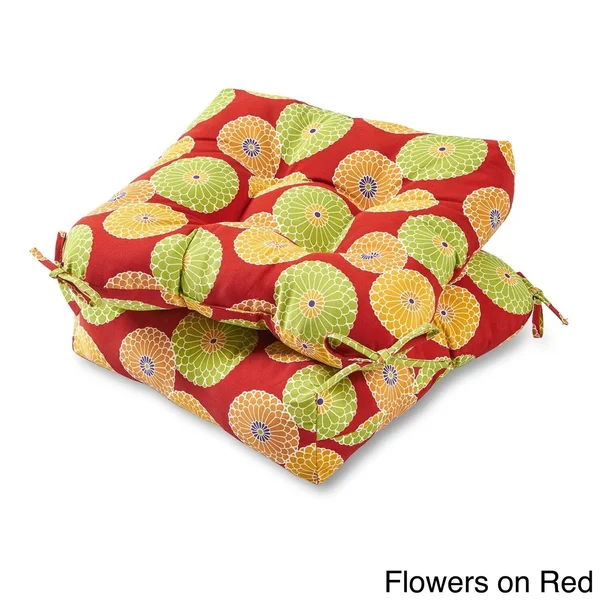 Greendale Home Fashions 20-inch Outdoor Chair Cushion (Set of 2) Timberland Floral