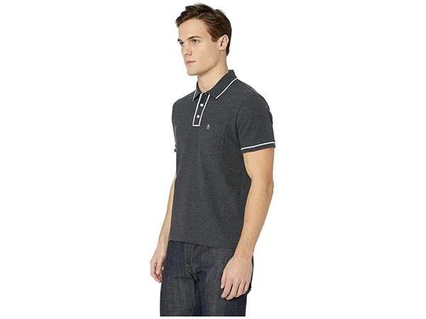 Original Penguin Earl Polo (Dark Charcoal Heather 1) Men's Short Sleeve Pullover