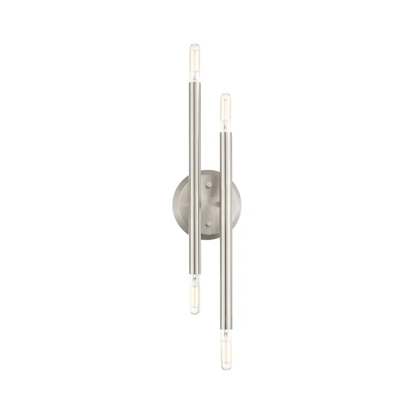 Livex Lighting Soho Brushed Nickel 4-Light Wall Sconce 46771-91