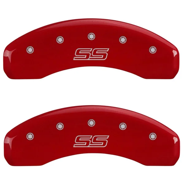 MGP 14030STSSRD Caliper Covers-Red, Front and Rear: Trailblazer style/SS