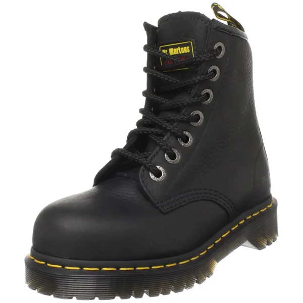 Dr. Martens Men's Steel Toe Boots, Black, Size 6