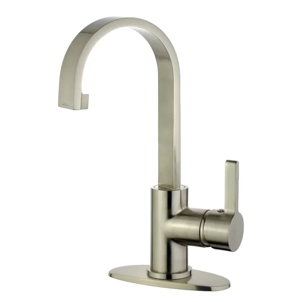 Continental Single-Handle Bathroom Faucet with Push Pop-Up - Matte Black