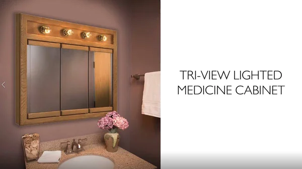 Design House 532390 Concord White Gloss Lighted Medicine Cabinet