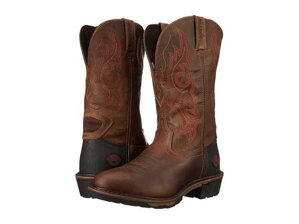 Justin Men's Rugged Utah Hybred Western Work Boots, Brown