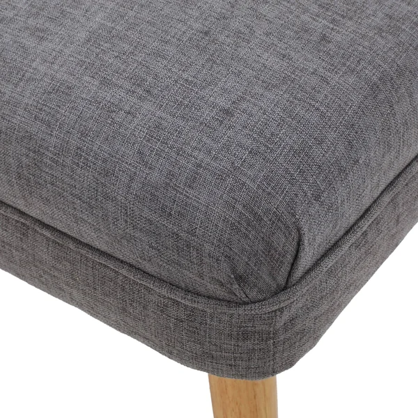 Dumont Mid Century Modern Fabric Ottoman - Light Gray - Grey