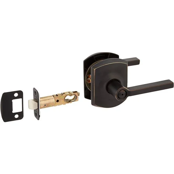 Schlage F40 Latitude with Greenwich Rose Privacy Lock Aged Bronze Finish