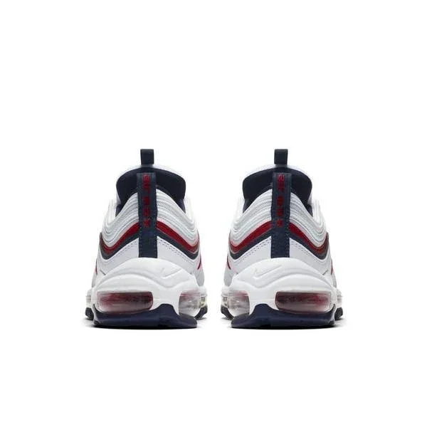 Nike Air Max 97 - Womens Shoes White/Red Crush/Blackened Blue Size 6