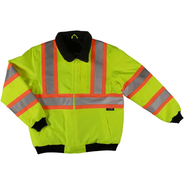 Tough Duck Men's Sherpa Lined Safety Bomber Orange XL