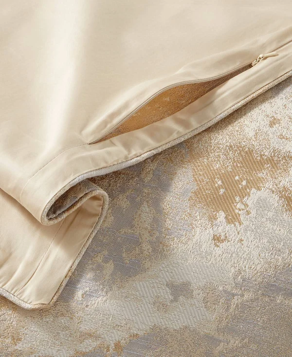 Hotel Collection Metallic Stone Full/Queen Duvet Cover Gold/Silver
