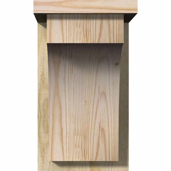 Ekena Millwork COR08X10X14HUN01RDF 8x22W x 10x22D x 14x22H Huntington Rough Sawn Corbel w/Backplate, Douglas Fir