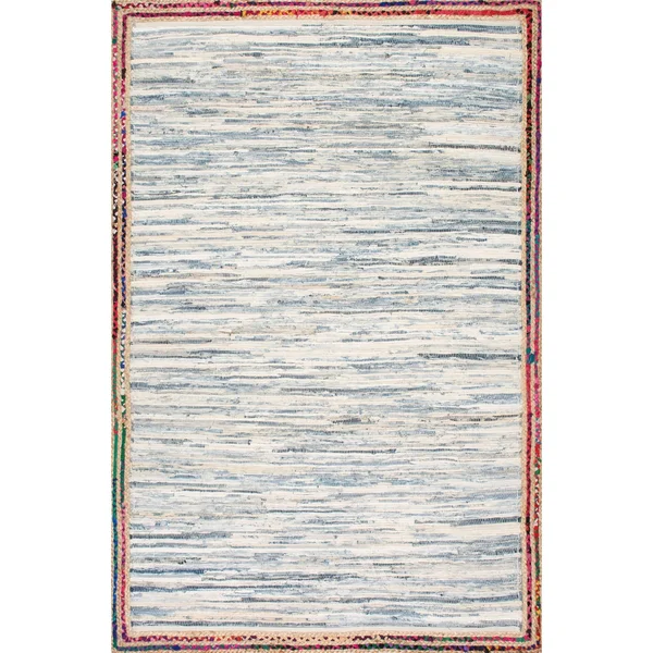 nuLOOM Braided Darline Light Blue 6& x 9& Area Rug