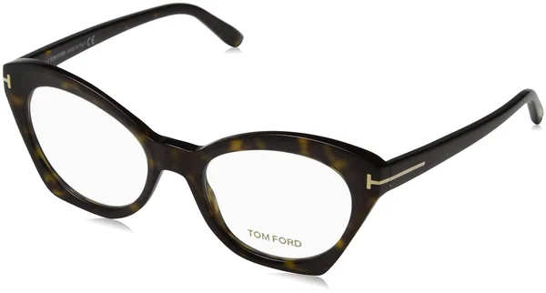 Tom Ford FT5456 Cat Eyeglasses - 52-19-140, 052 - Shiny Dark Havana, Shiny Rose Gold T Logo