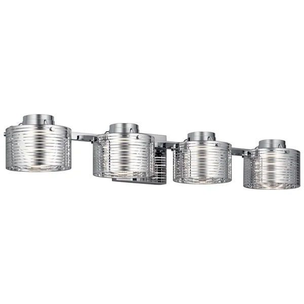 Elan 85057CH Santora Vanity, 4-Light LED, Chrome