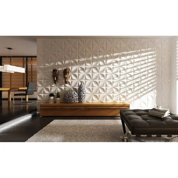 3D Fiber Wall Decor panelling - 20x22x20x22/pc (Lily - 12pc)