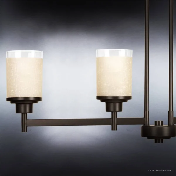 Luxury Contemporary Chandelier - 19.8125x22H x 34.167x22W, with Transitional Style, Olde Bronze Finish by Urban Ambiance UHP2020