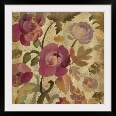 &Shimmering Garden I& by Silvia Vassileva Painting Print Great Big Canvas Size: 28x22 H x 28x22 W x 1x22 D, Format: Black Framed