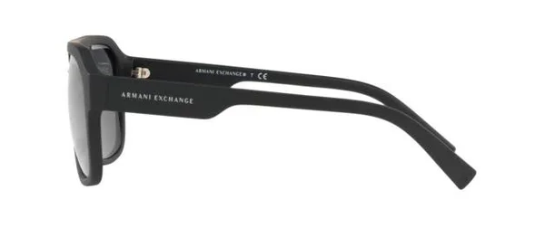 Armani Exchange AX4074S - 80786G Matte Black/Light Grey Mirror Black - 57 mm