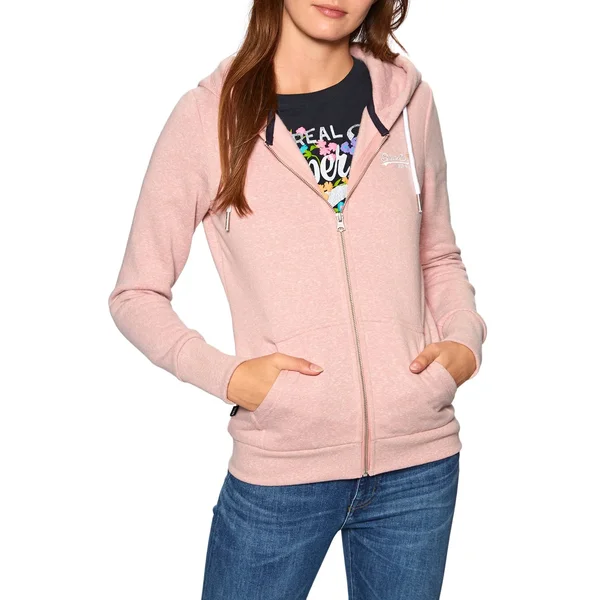 Superdry Orange Label Zip Hoodie - Pink - Hoodies