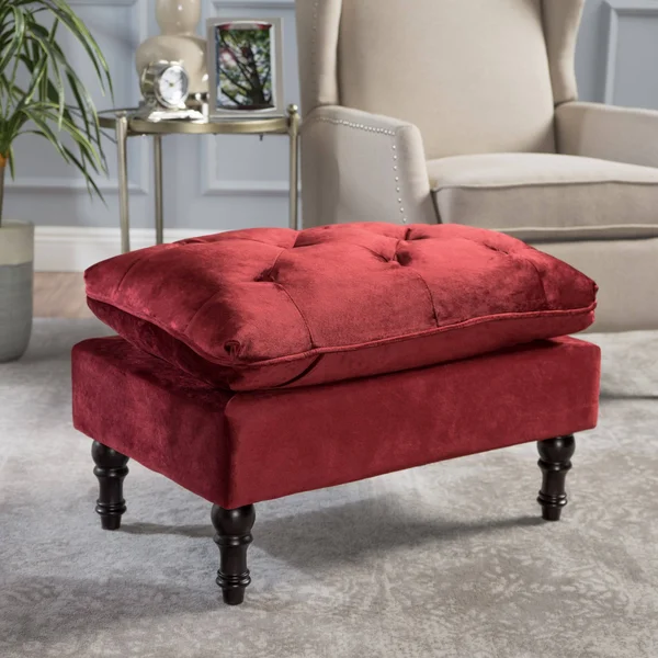 Cordoba Grey Tufted Ottoman