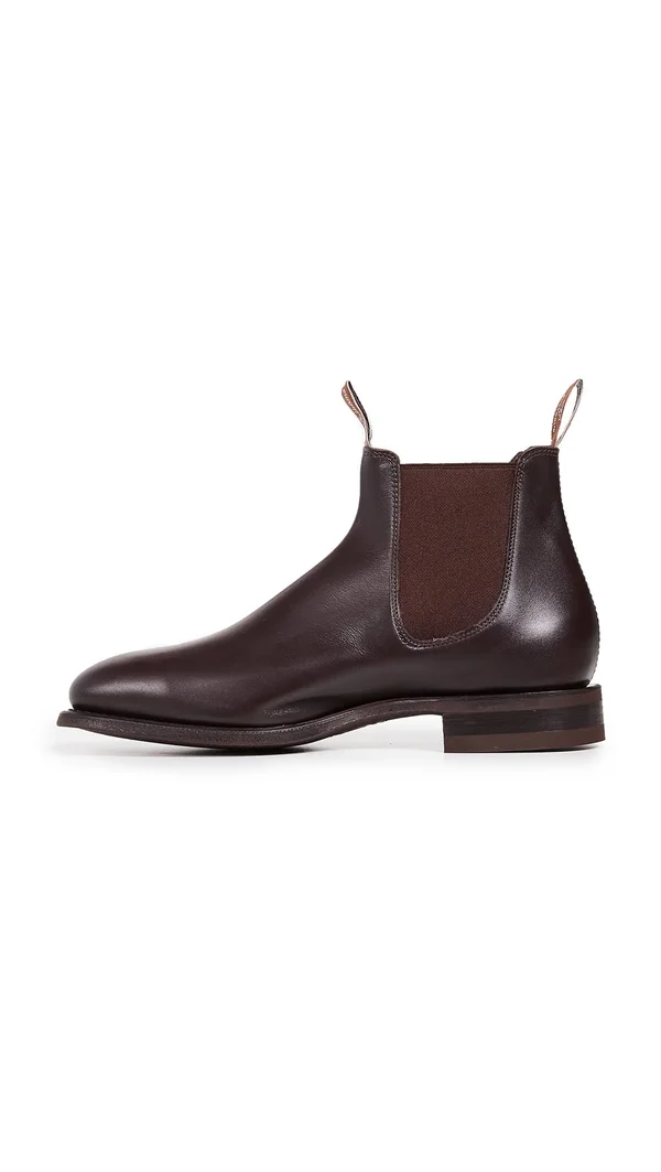 RM Williams Comfort Craftsman Chelsea Boots 6 UK Chestnut - Yearling