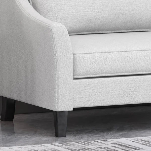 Almeda Contemporary Fabric 3 Seater Sofa by Christopher Knight Home (Beige + Dark Brown)