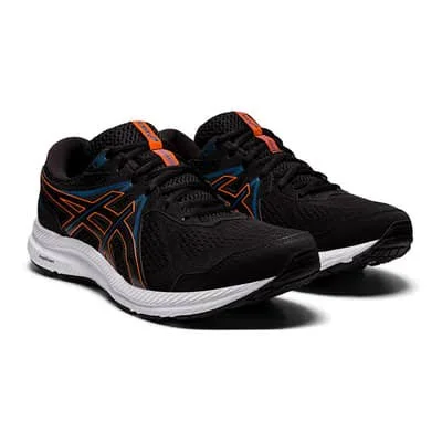 Asics Gel-Contend 7 Trainers Black Orange Blue - 42