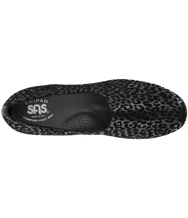SAS Women's Bliss Black Leopard 10.5 Medium