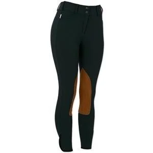 The Tailored Sportsman Vintage Mid Rise Breech - 24R - Black Forest Green w/Tan Patch