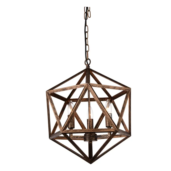 CWI Lighting 3 Light Up Pendant with Antique Forged Copper Finish