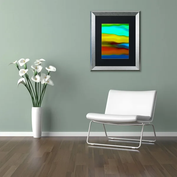 Trademark Fine Art River Runs Through Vertical 1 Matted Framed Art by Amy Vangsgard