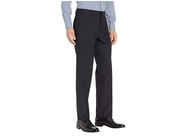 Kenneth Cole Reaction Black Reaction Stretch Gab Modern Fit Flat Front Dress Pants
