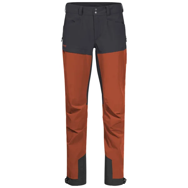 Bergans Bekkely Hybrid Pants grey-red - Womens Full-Length Trousers, Size - Color Bright Magma - Solid Charcoal