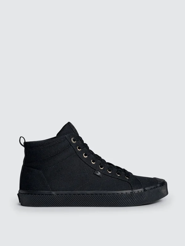 Cariuma Oca High All Black Canvas Sneaker Women - Black