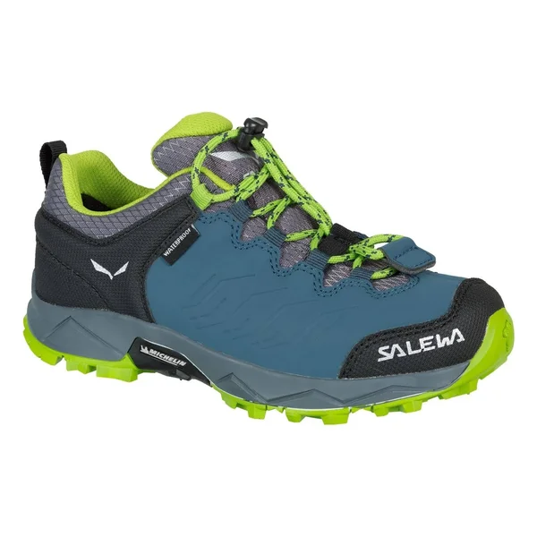 Salewa Jr Mtn Trainer WP - Dark Denim/Cactus - Hiking Shoes 29