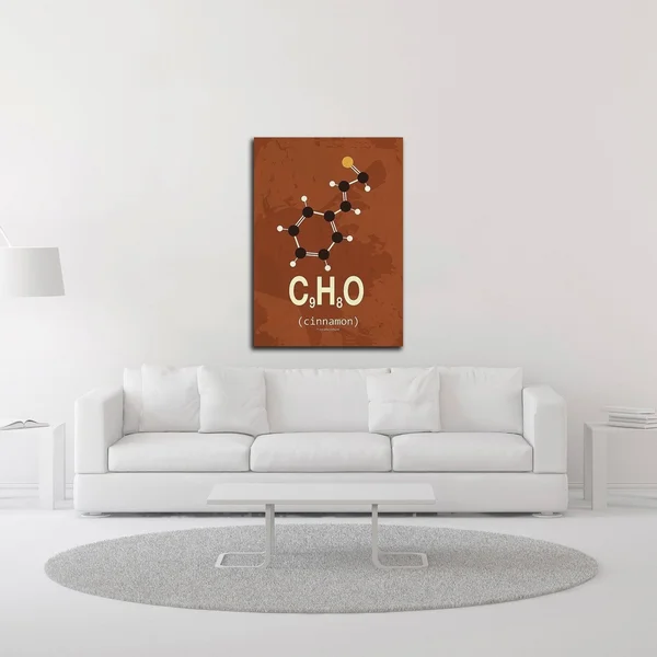 35x22 x 25x22 Molecule Cinnamon by TypeLike Print on Canvas