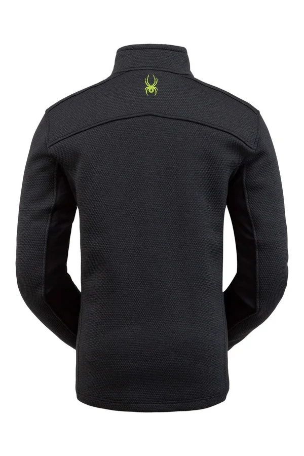 Spyder Men's Encore Half Zip Fleece Jacket - XL - Black Mojito