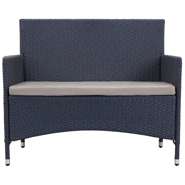 Safavieh Figueroa 4 Piece Outdoor Set - Titanium - Sand