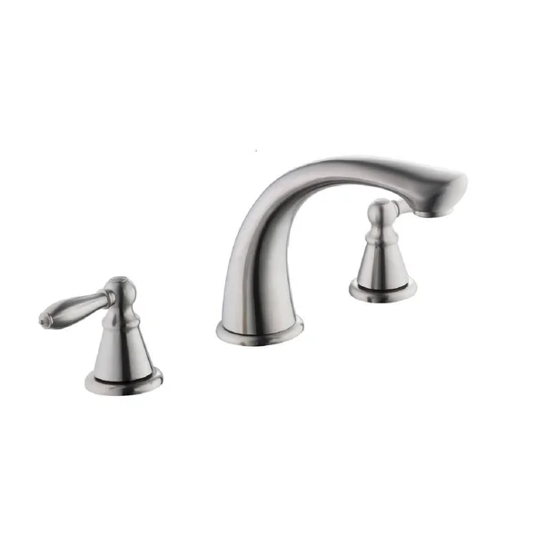 Glacier Bay 67416-3604 2500 Series 2-Handle Deck-Mount Roman Tub Faucet in Brushed Nickel