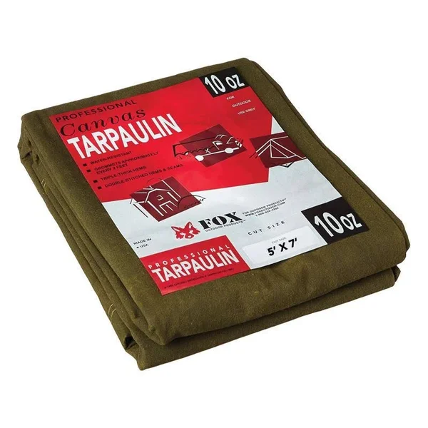 Chicago Dropcloth & Tarpaulin 9& x 12& Olive Drab Canvas Tarp