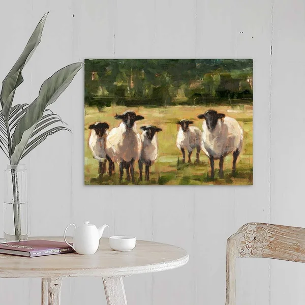 Sheep Family I - Canvas Wall Art, 24x18, Great Big Canvas