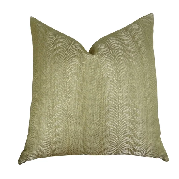 Plutus Delicate Waves Handmade Throw Pillow 22x22 x 22x22