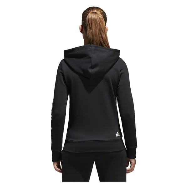 Women's adidas Essential Linear Logo Fz Hoodie, Size: Small, Black